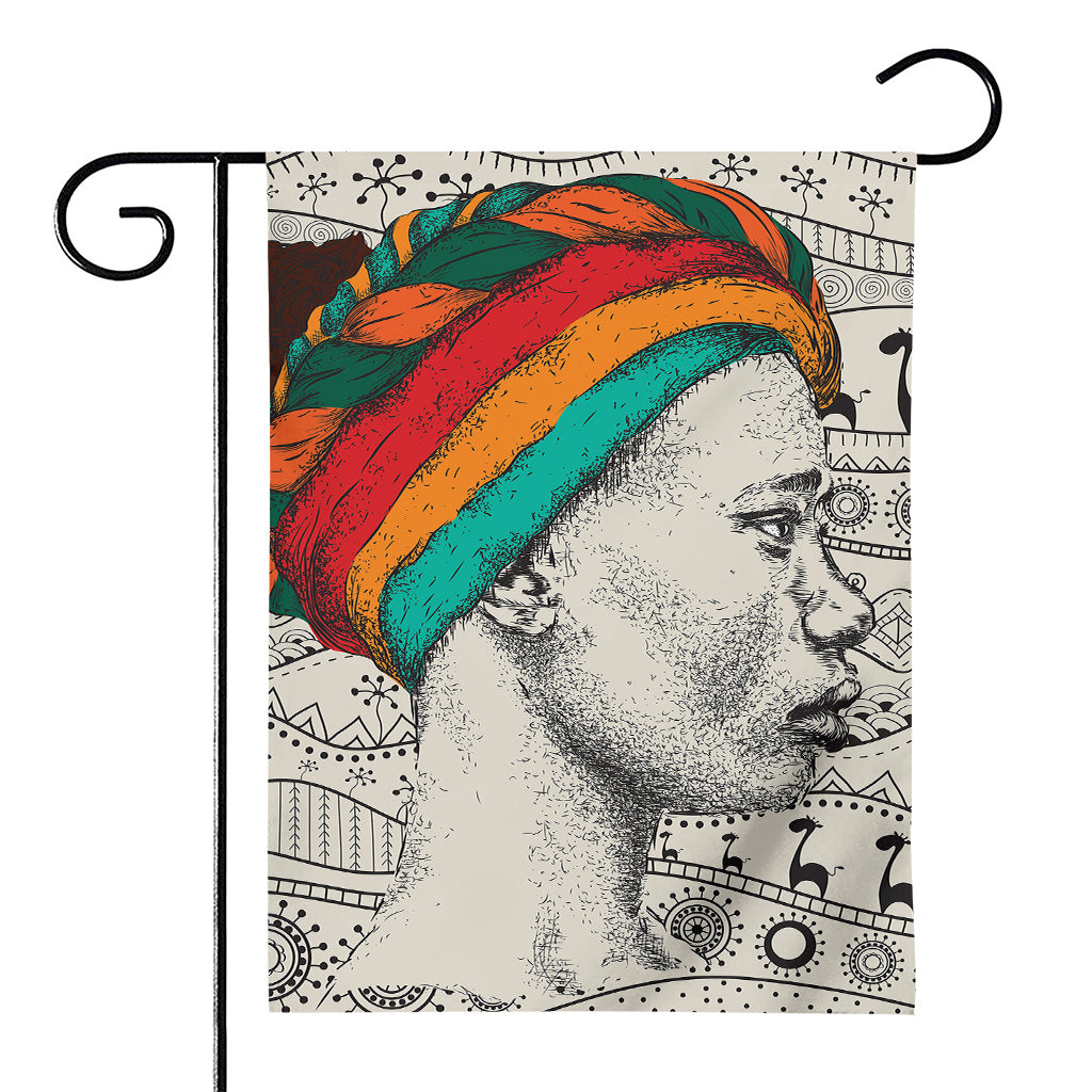 Ethnic African Girl Print House Flag