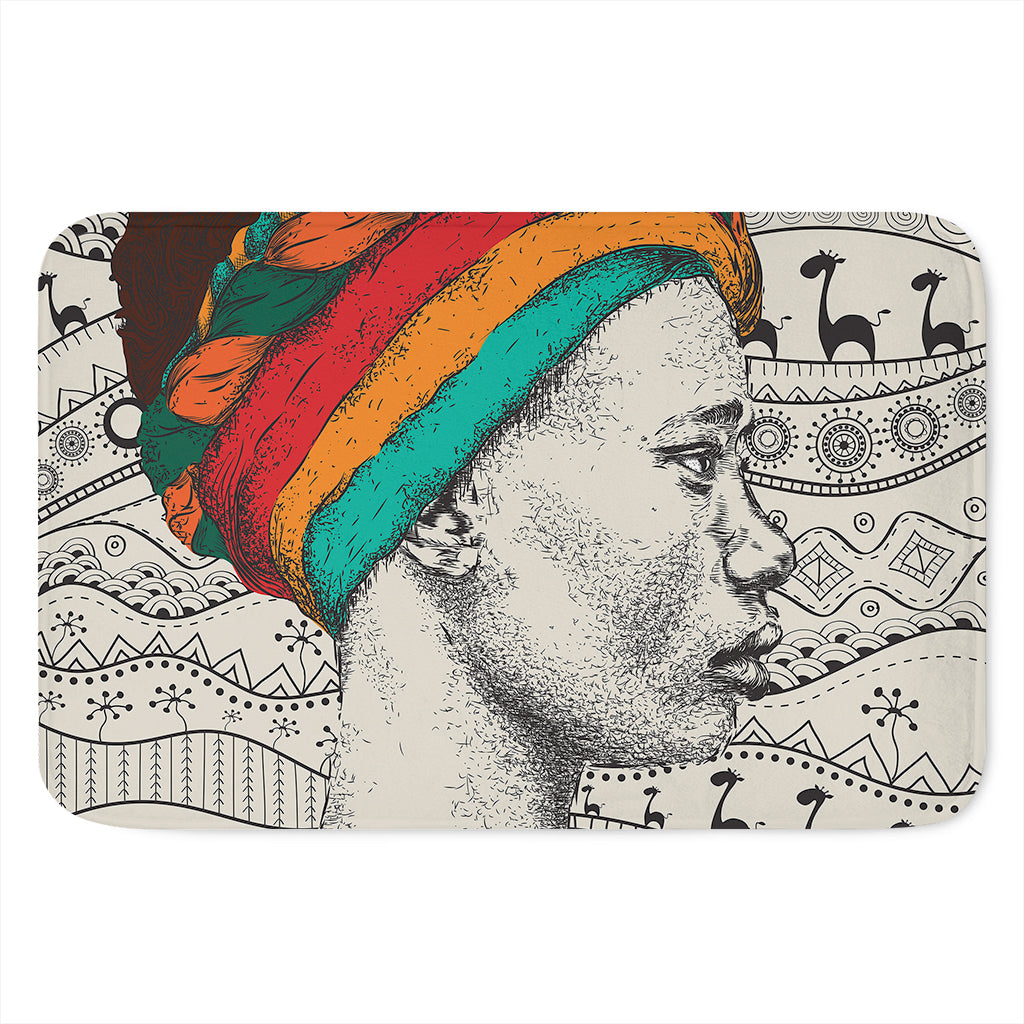 Ethnic African Girl Print Indoor Door Mat