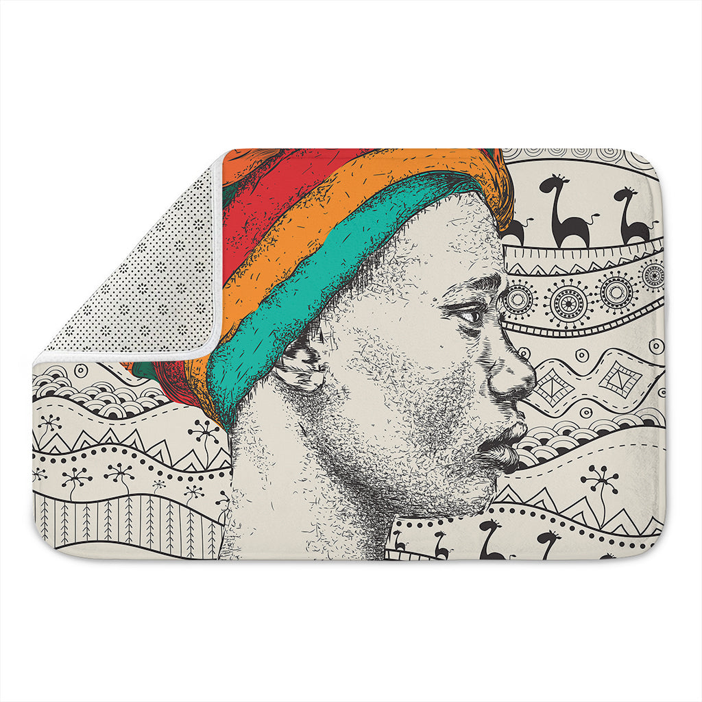 Ethnic African Girl Print Indoor Door Mat
