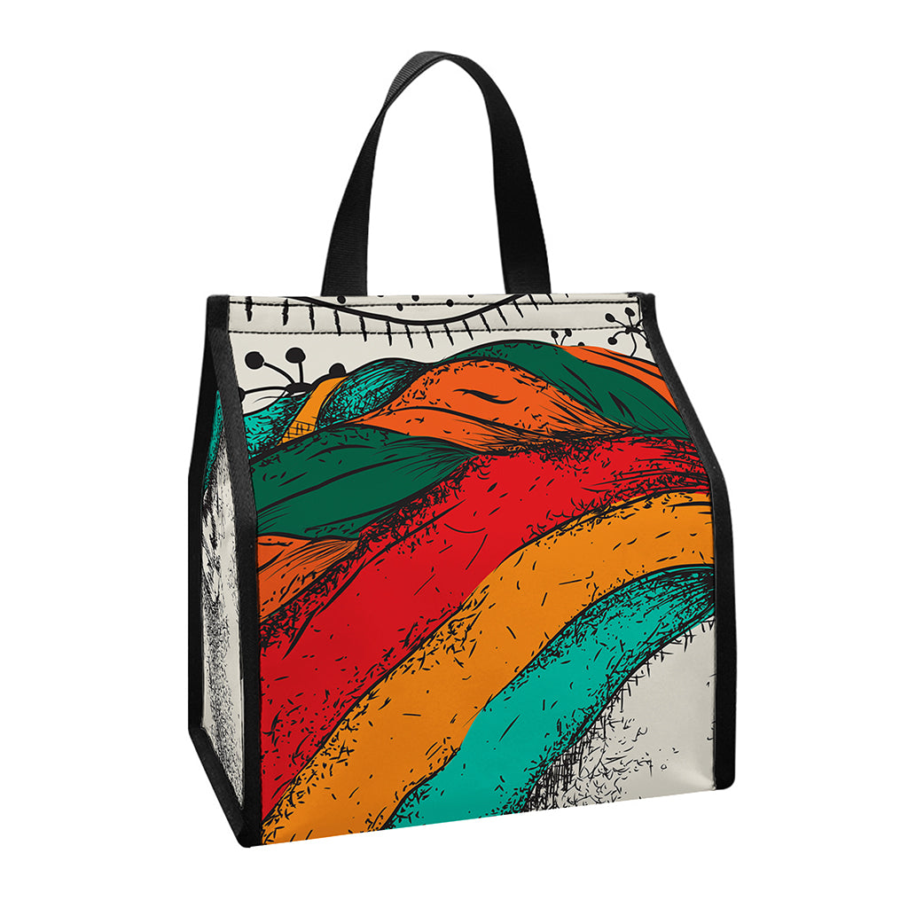Ethnic African Girl Print Insulated Lunch Tote