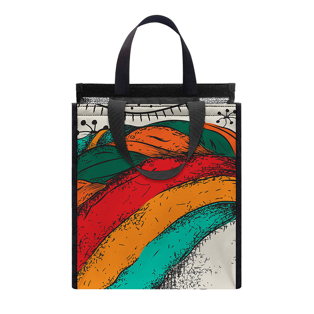 Ethnic African Girl Print Insulated Lunch Tote