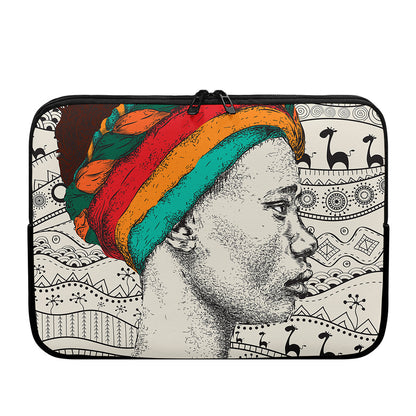 Ethnic African Girl Print Laptop Sleeve