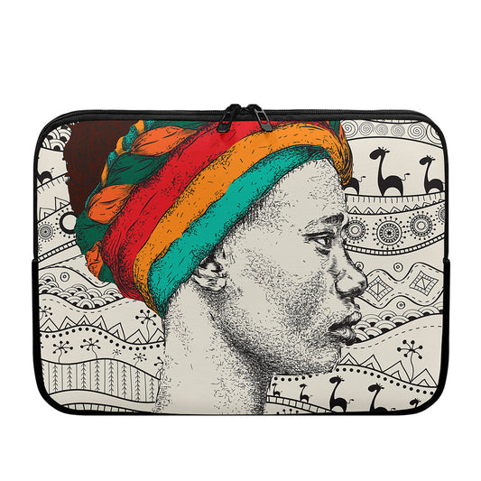 Ethnic African Girl Print Laptop Sleeve