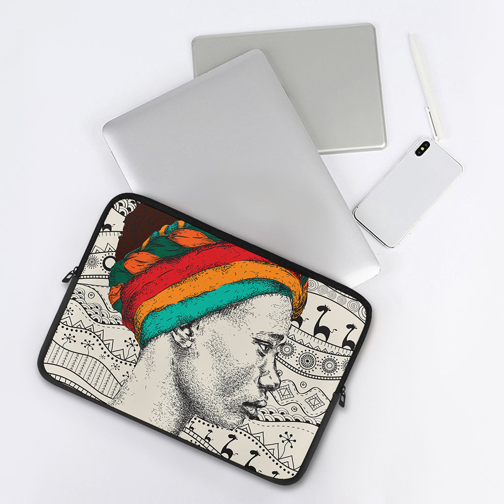 Ethnic African Girl Print Laptop Sleeve