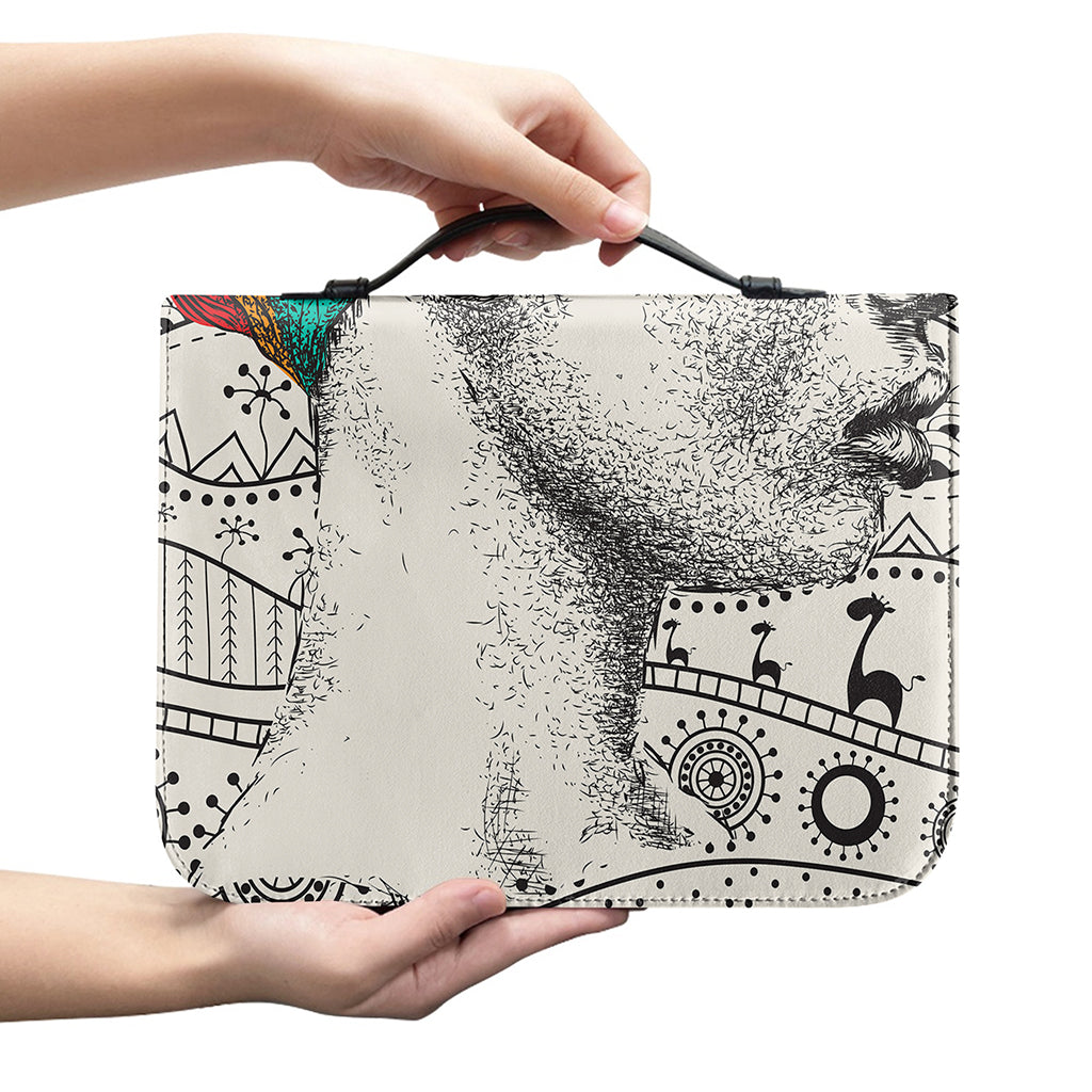 Ethnic African Girl Print Leather Bible Cover