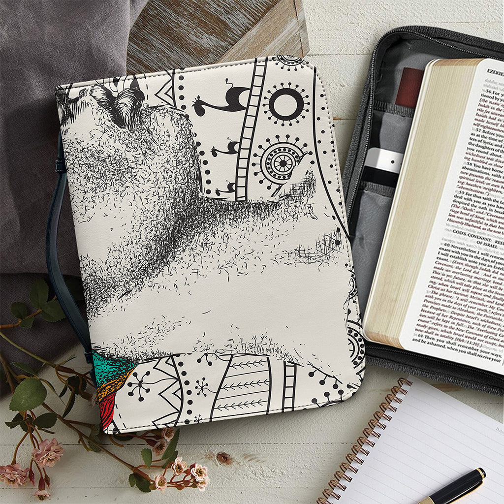 Ethnic African Girl Print Leather Bible Cover