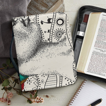 Ethnic African Girl Print Leather Bible Cover