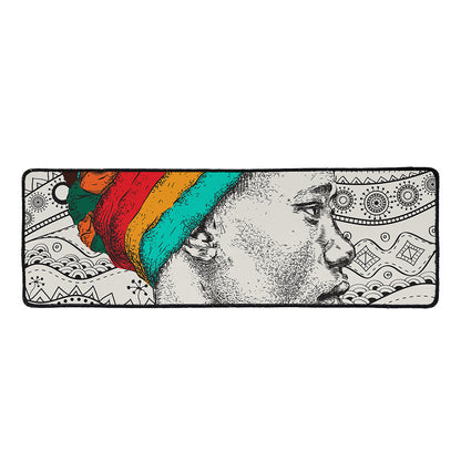 Ethnic African Girl Print Long Kitchen Mat