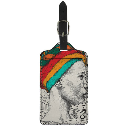 Ethnic African Girl Print Luggage Tag