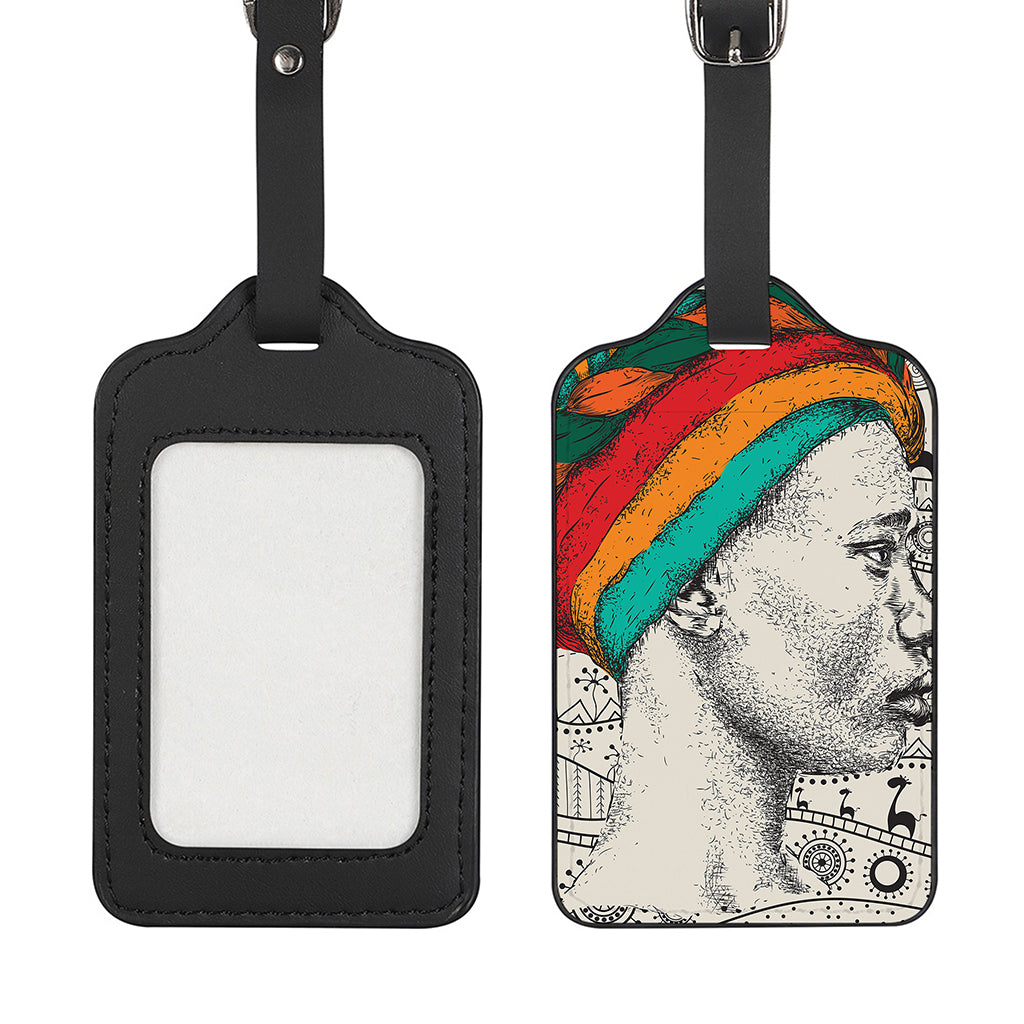 Ethnic African Girl Print Luggage Tag