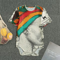 Ethnic African Girl Print Men's Bodysuit
