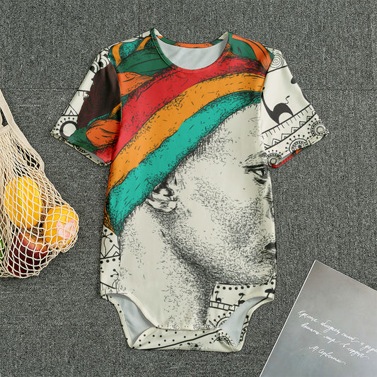 Ethnic African Girl Print Men's Bodysuit