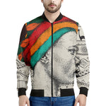 Ethnic African Girl Print Men's Bomber Jacket