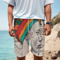 Ethnic African Girl Print Men's Cargo Shorts