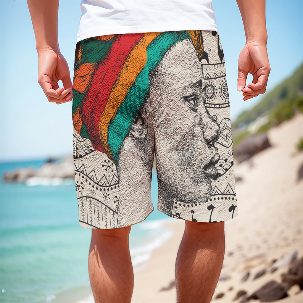 Ethnic African Girl Print Men's Cargo Shorts