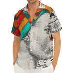Ethnic African Girl Print Men's Deep V-Neck Shirt