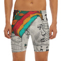Ethnic African Girl Print Men's Long Boxer Briefs