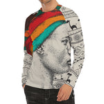 Ethnic African Girl Print Men's Long Sleeve Rash Guard