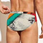 Ethnic African Girl Print Men's Swim Briefs