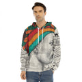 Ethnic African Girl Print Men's Velvet Pullover Hoodie