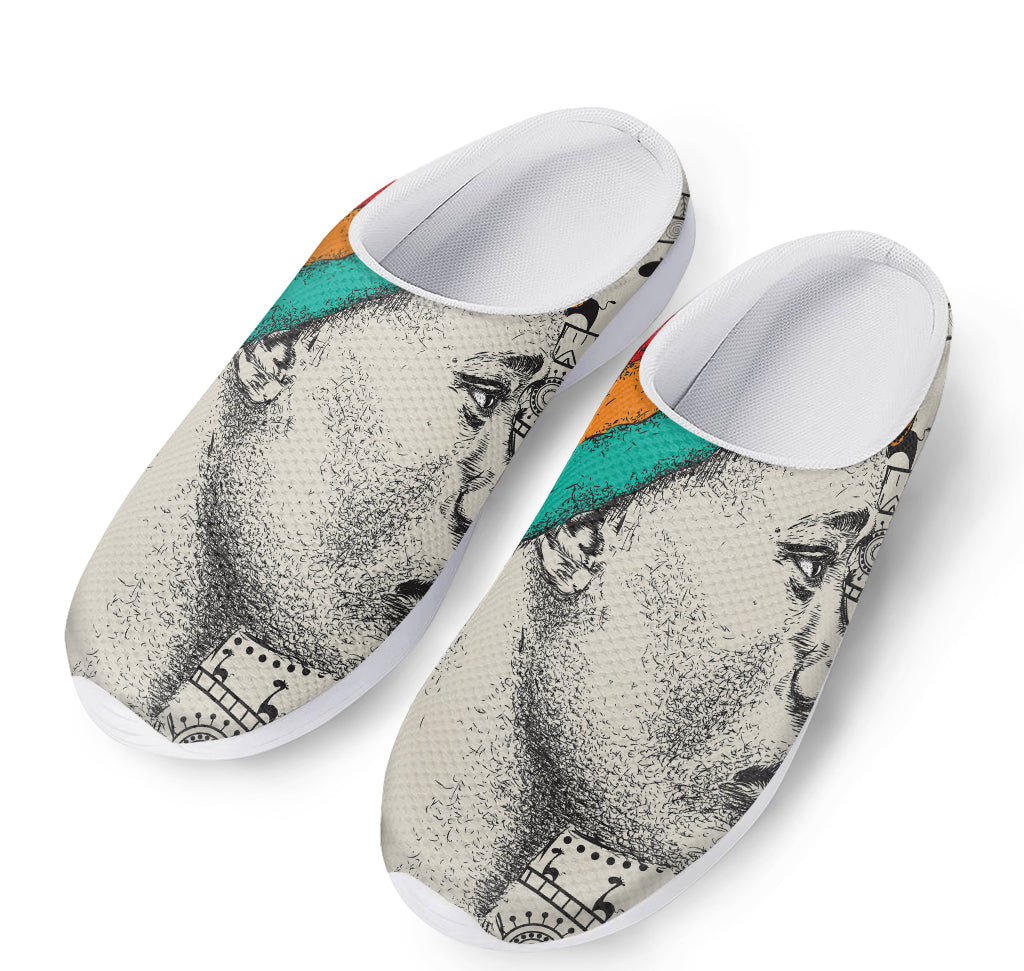 Ethnic African Girl Print Mesh Casual Shoes