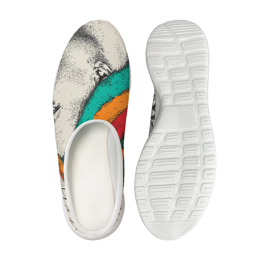 Ethnic African Girl Print Mesh Casual Shoes