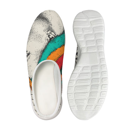 Ethnic African Girl Print Mesh Casual Shoes
