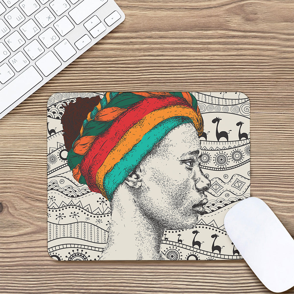 Ethnic African Girl Print Mouse Pad