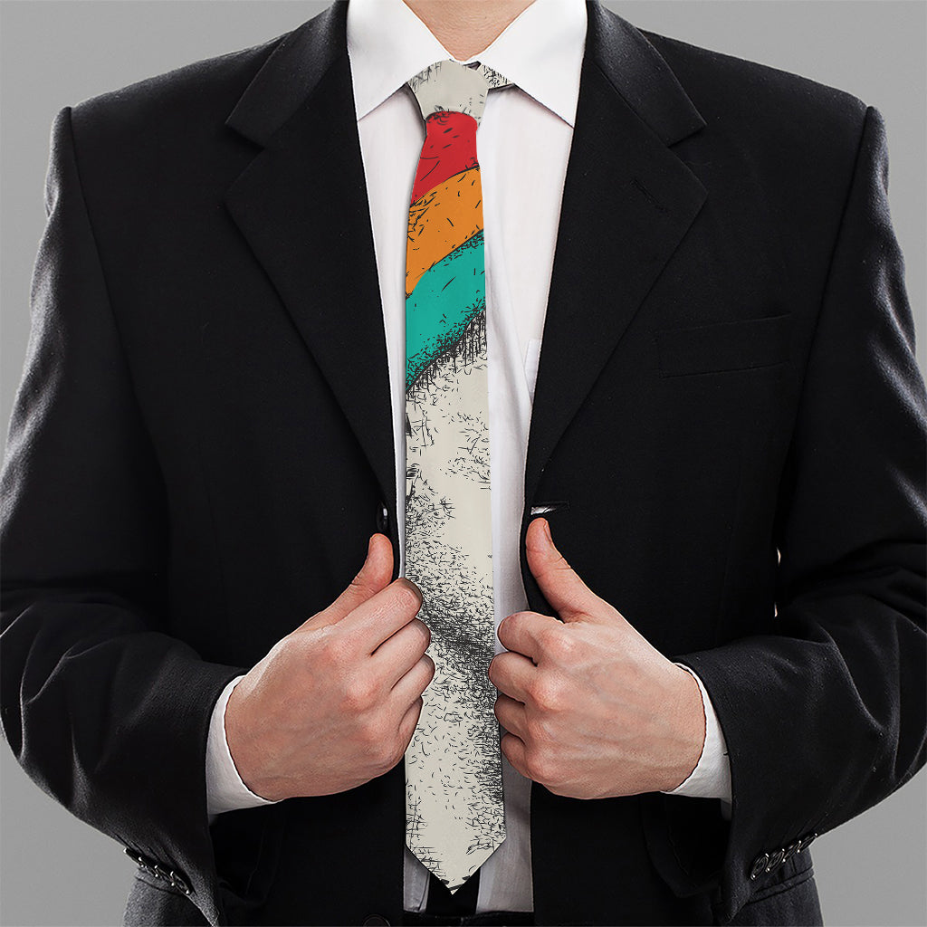 Ethnic African Girl Print Necktie