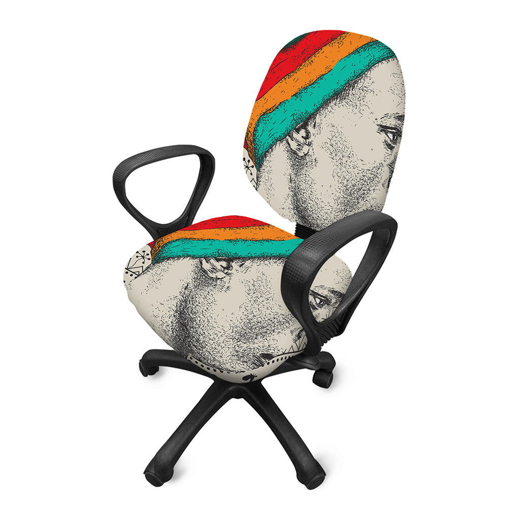 Ethnic African Girl Print Office Chair Cover
