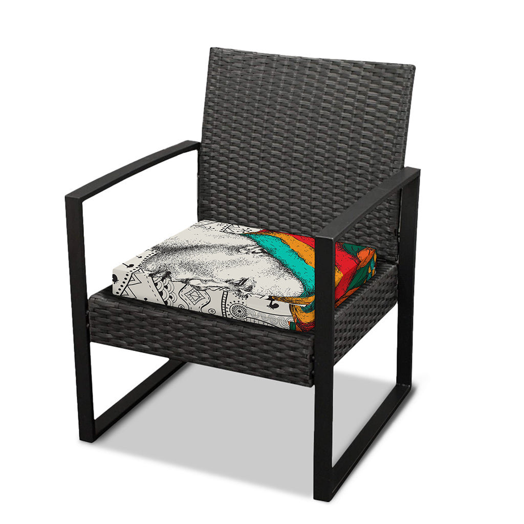 Ethnic African Girl Print Outdoor Seat Cushion Cover