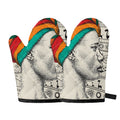 Ethnic African Girl Print Oven Mitts