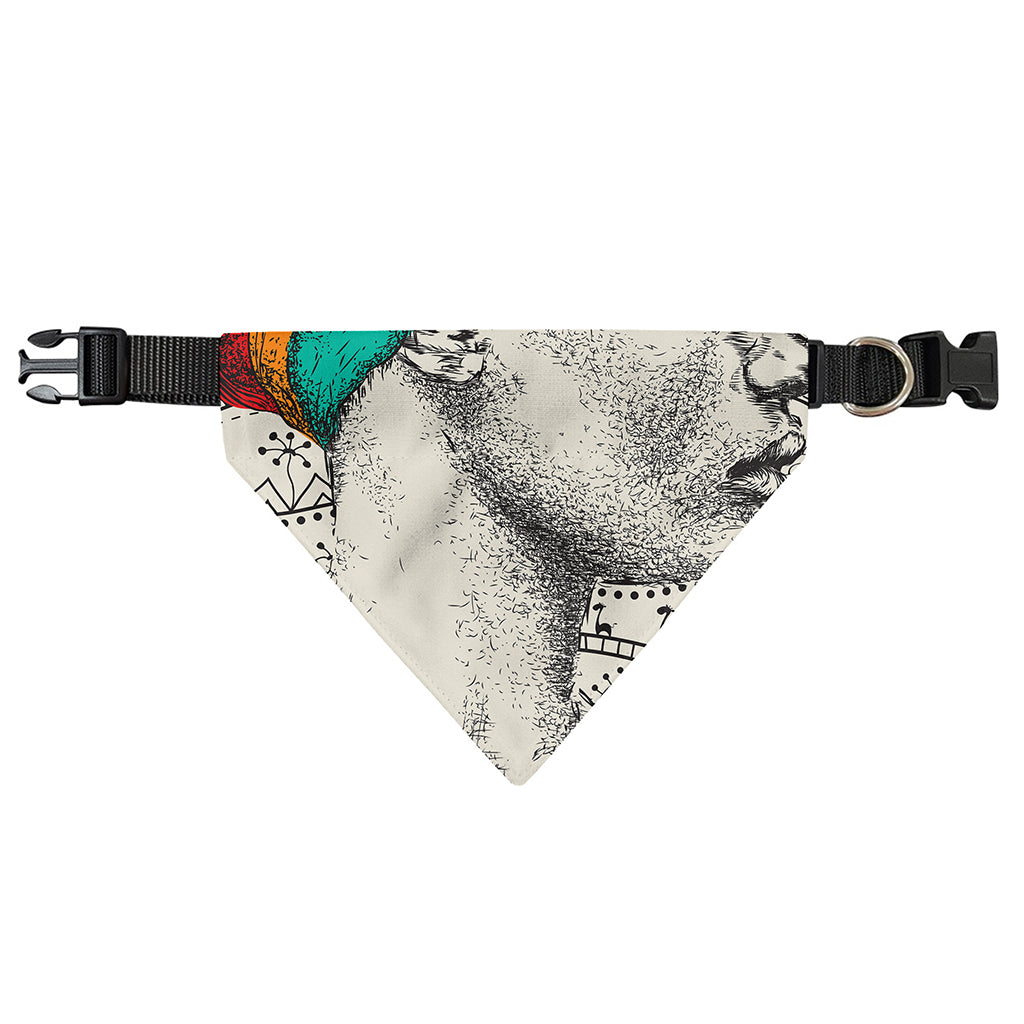 Ethnic African Girl Print Over The Collar Dog Bandana
