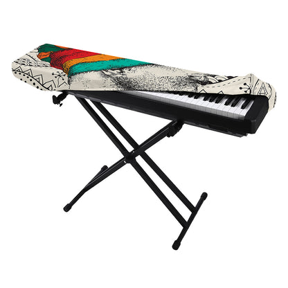 Ethnic African Girl Print Piano Keyboard Cover