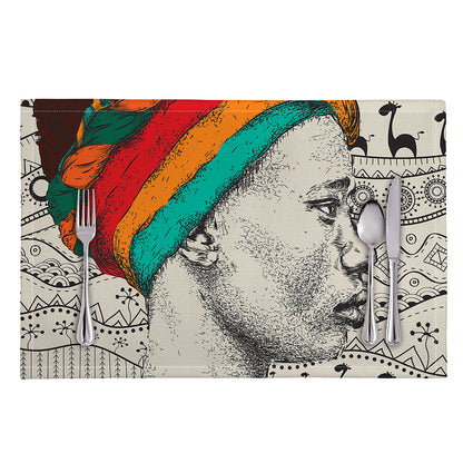 Ethnic African Girl Print Placemat