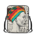 Ethnic African Girl Print Rectangular Crossbody Bag