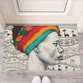 Ethnic African Girl Print Rubber Doormat