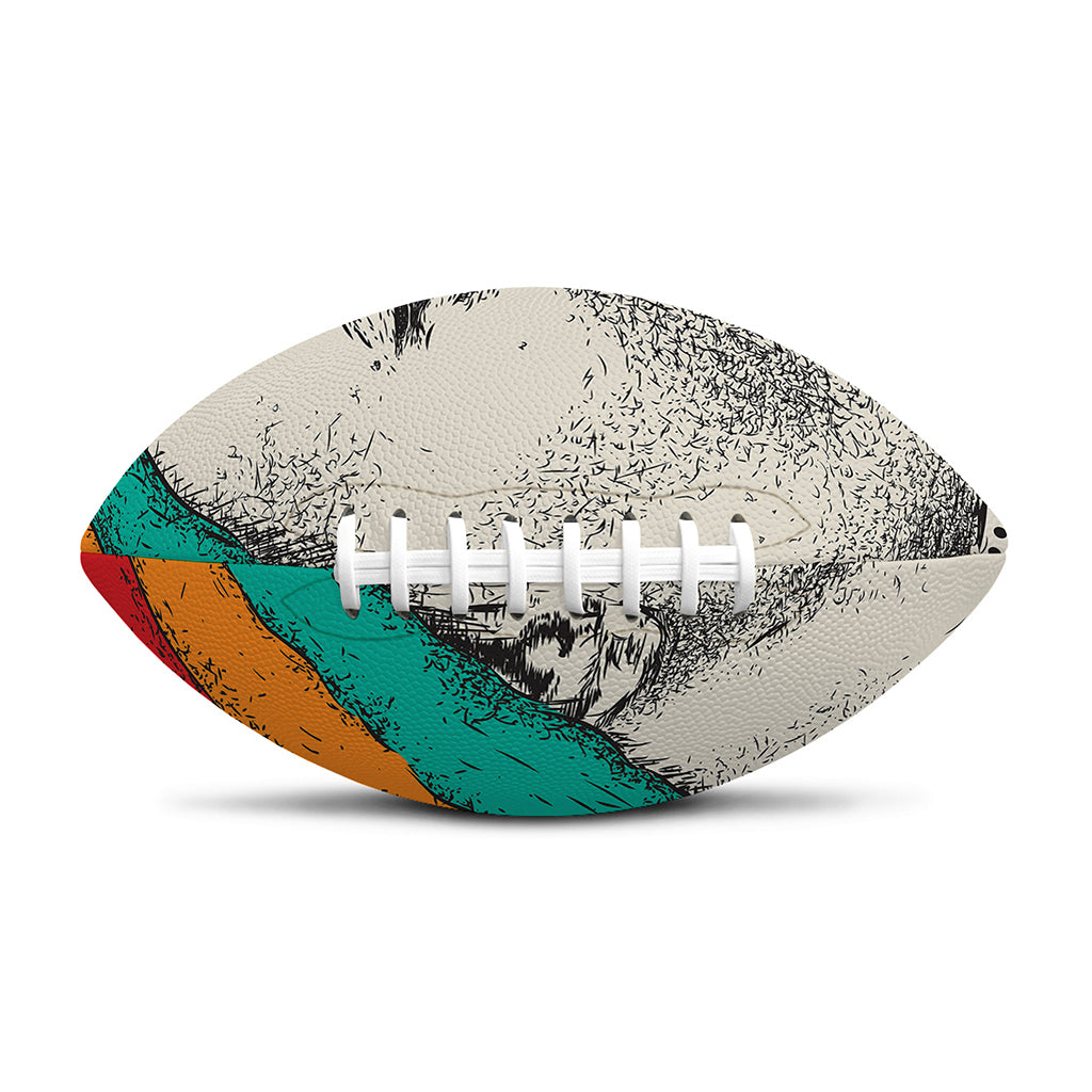 Ethnic African Girl Print Rugby Ball