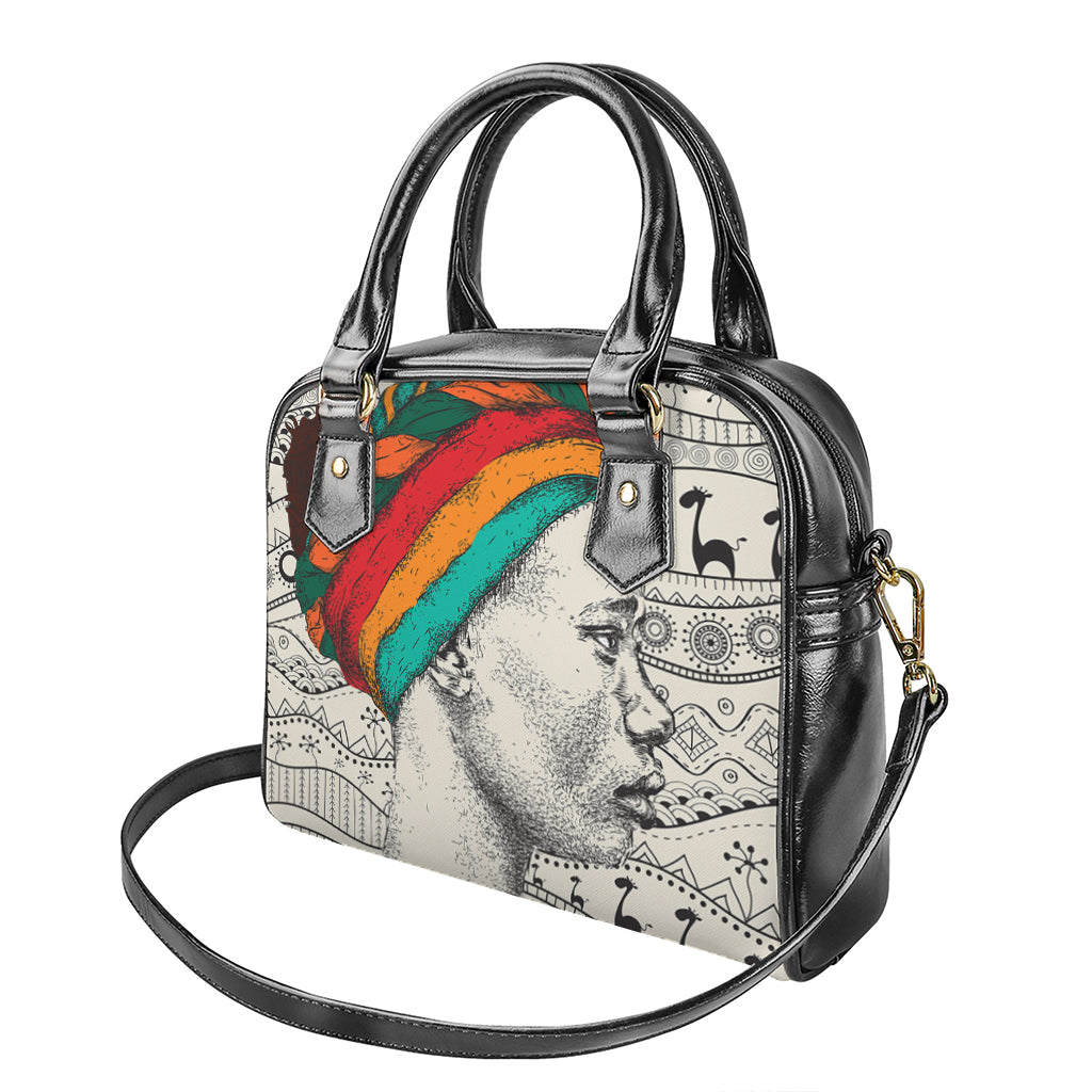 Ethnic African Girl Print Shoulder Handbag