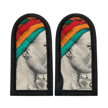 Ethnic African Girl Print Skillet Handle Cover