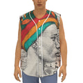 Ethnic African Girl Print Sleeveless Baseball Jersey