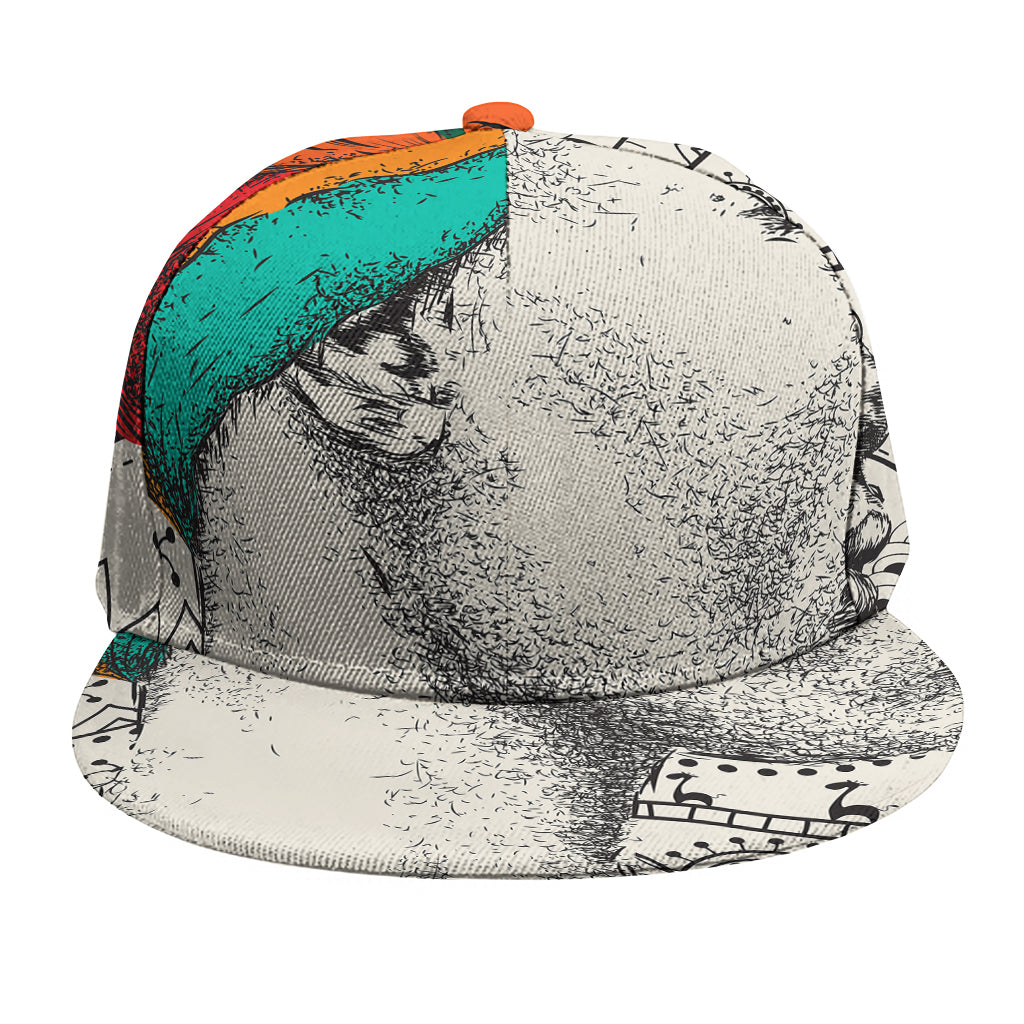 Ethnic African Girl Print Snapback Cap