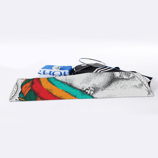 Ethnic African Girl Print Sports Towel