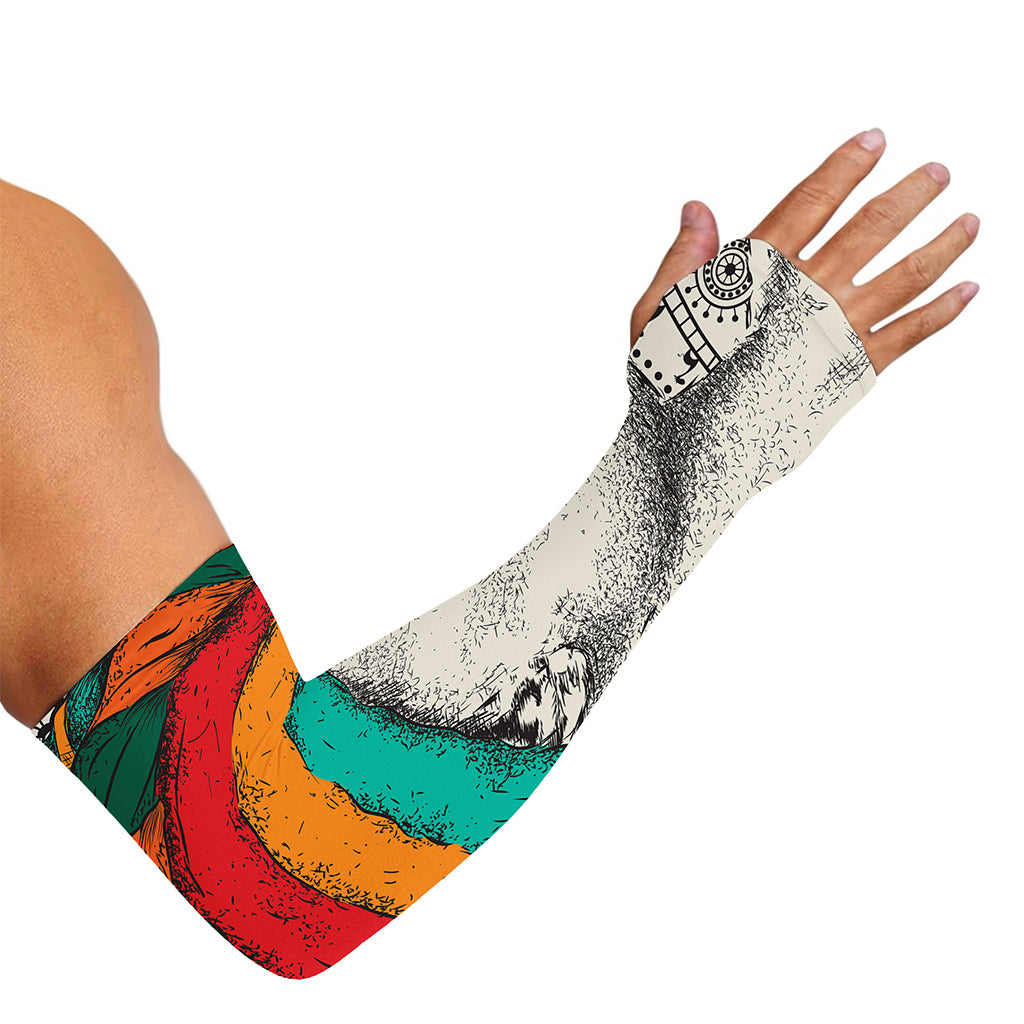 Ethnic African Girl Print Sun Protection Arm Sleeves
