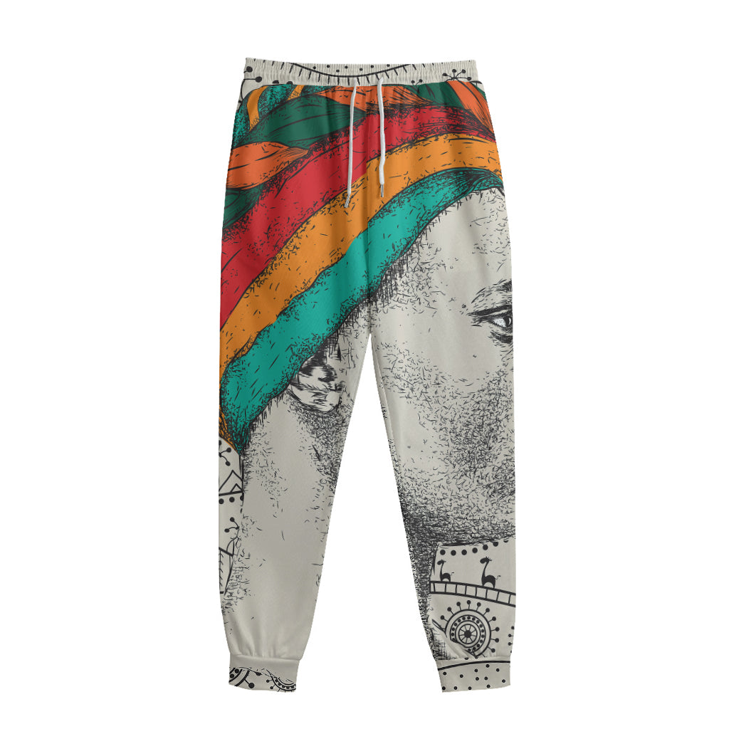 Ethnic African Girl Print Sweatpants