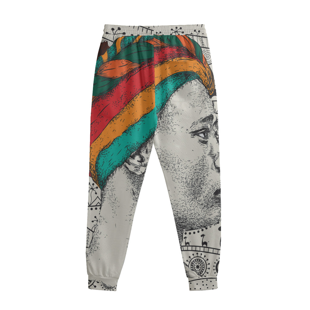 Ethnic African Girl Print Sweatpants