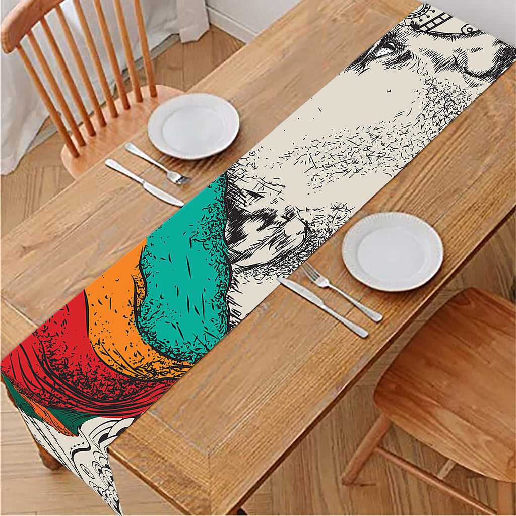 Ethnic African Girl Print Table Runner