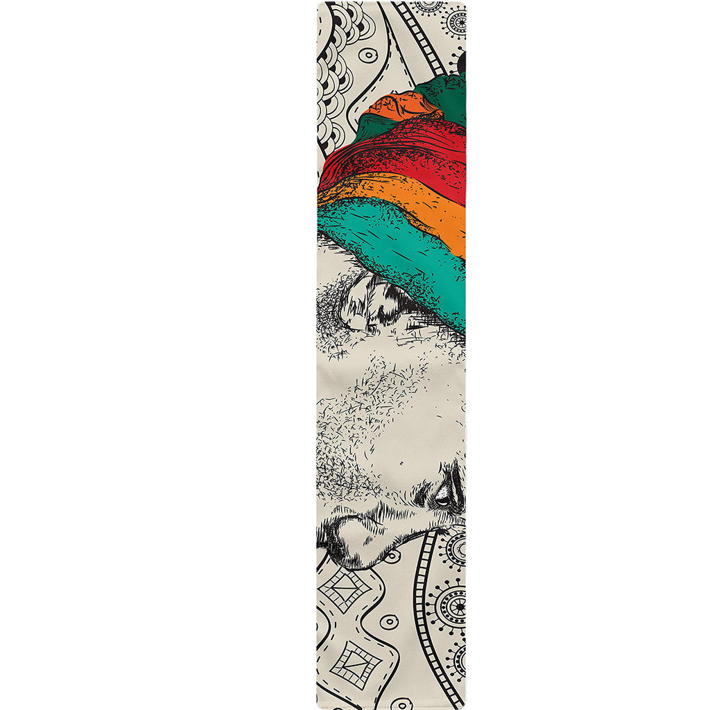 Ethnic African Girl Print Table Runner