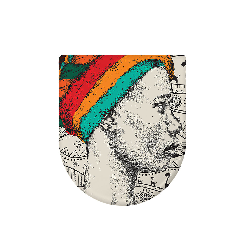 Ethnic African Girl Print Toilet Lid Cover