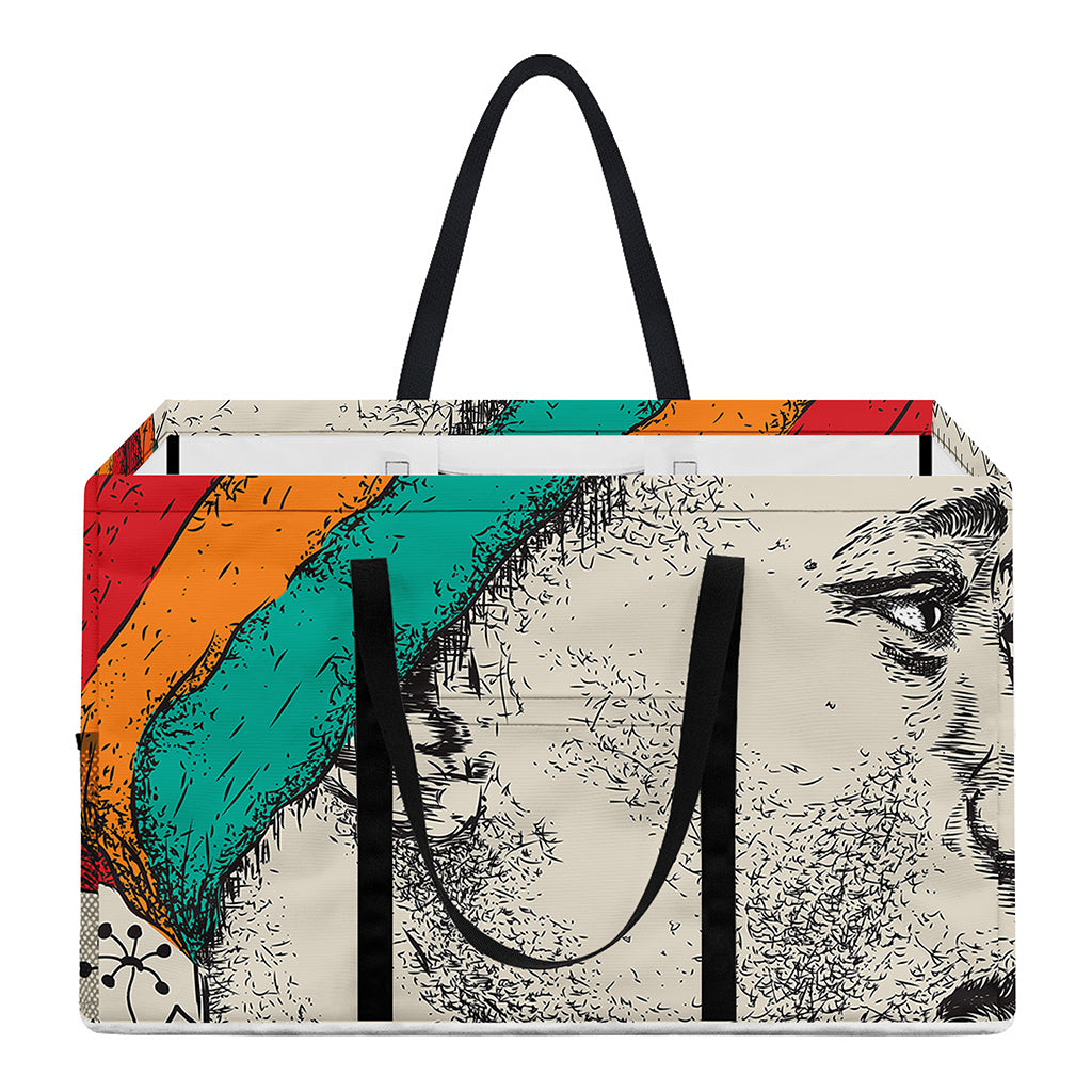 Ethnic African Girl Print Utility Tote Bag